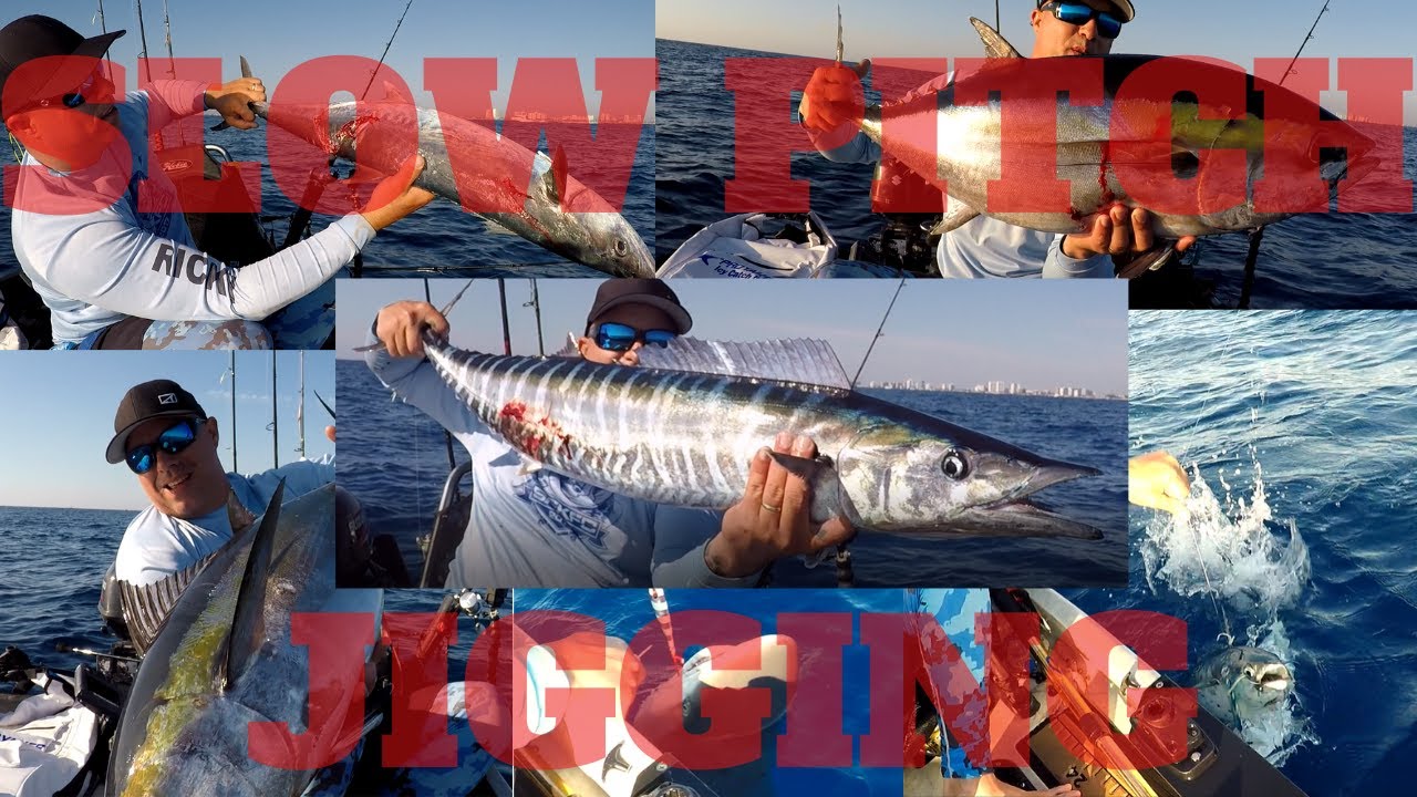 SLOW pitch JIGGING EPIC DAY, POMPANO BEACH, WAHOO , TUNA, KINGFISH AND MORE  