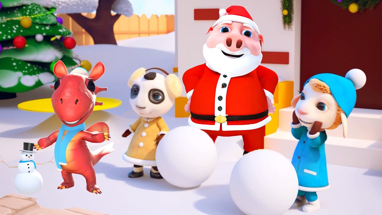 ⁣Christmas Eve | Santa and Dolly's Friends | Making a Snowman