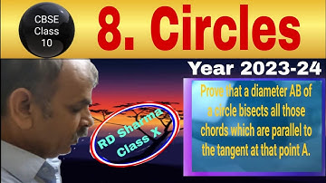 Prove that a diameter AB of a circle bisects all those chords which are parallel to the tangent at t