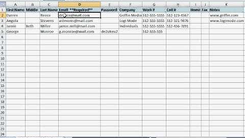 CSV file set up for User Import.avi