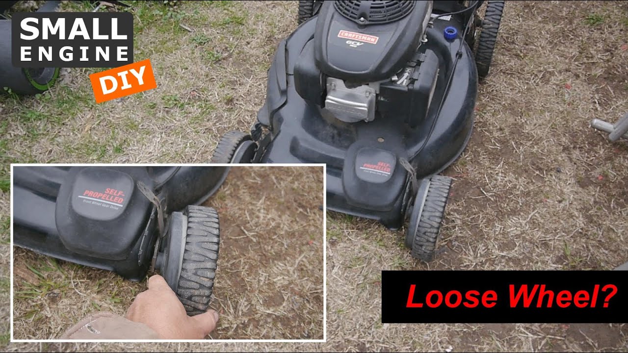 Craftsman Lawn Mower with a Loose Front Wheel - YouTube