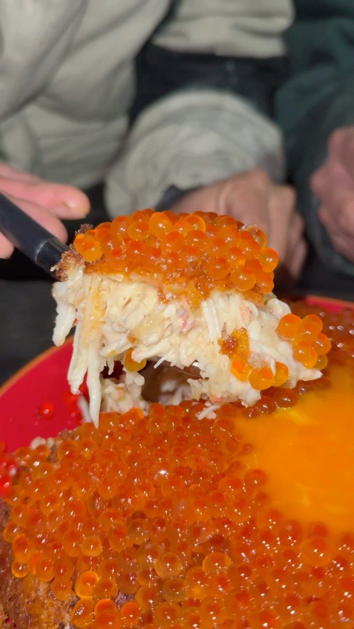 Deep fried crab cake ? ​⁠collab with @_sumibiclub1