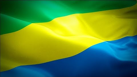 Gabon waving flag. National 3d Libreville flag waving. Sign of Gabonese‎. Gabon flag Full HD