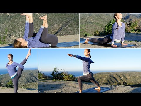 45 Min Vinyasa Yoga Workout w/ Elizabeth - HASfit Intermediate Yoga Exercises Routine