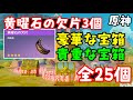全回収！【原神ナタ】「黄曜石の欠片」3つ集めるための豪華な宝箱、貴重な宝箱ギミック攻略、場所！隠し宝箱【硫晶の支脈、ウィッツトリの丘、聖火競技場地下】部族秘蔵所、祈聖のエリクシル入手方法　げんしん