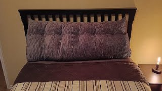 Turnextte Large Headboard Pillow Queen, Bed Rest Reading Pillow Bolster Triangular Pillow Review