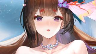 LIVE2D Amagi The Mermaid of the Emerald Sea | Azur Lane Quotes & L2D
