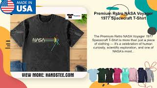 Premium Retro NASA Voyager 1977 Spacecraft T-Shirt