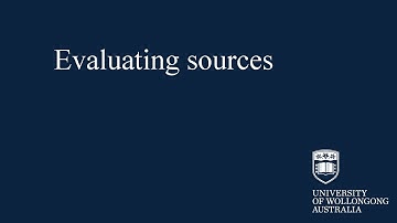 Evaluating Sources | UOW Library
