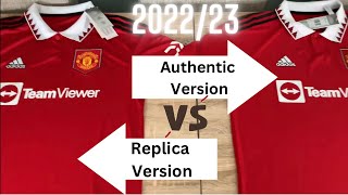 2022/23 Manchester United Home Shirt Comparison Review Adidas HeatRdy Player Vs Aeroready Fan Jersey