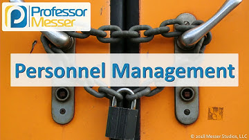 Personnel Management - CompTIA Security+ SY0-501 - 5.1