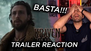 KRAVEN IL CACCIATORE - TRAILER REACTION - BASTA!!!!!!!!