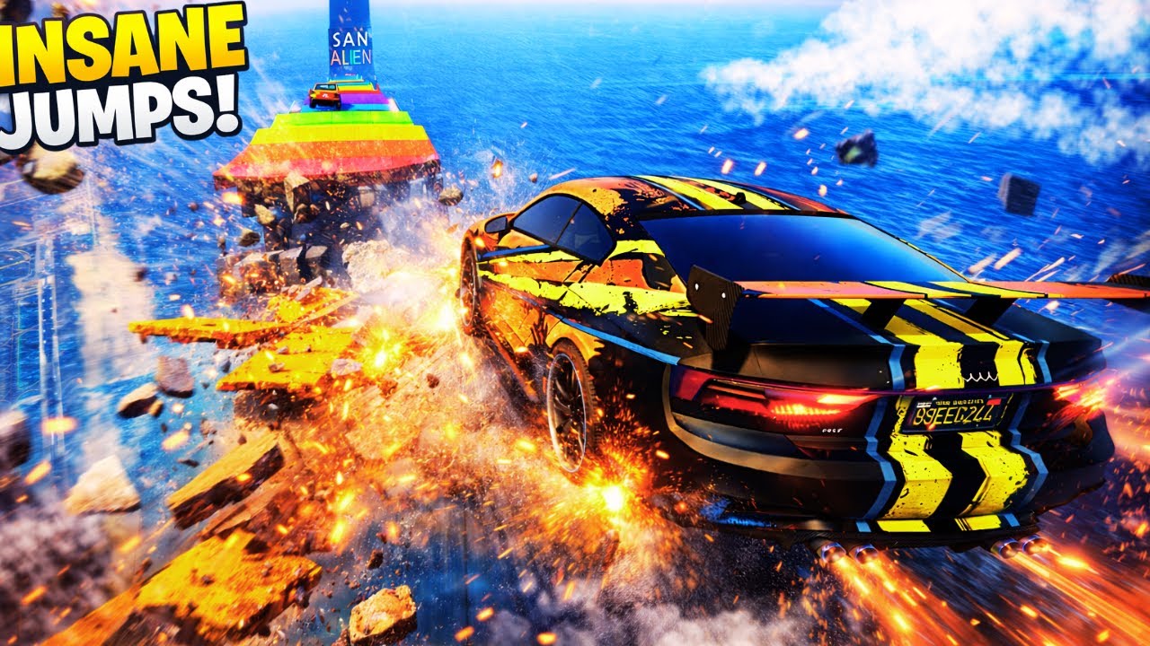 World's Highest Ramp !! दुनिया का सबसे ऊंचा 😱😱 | GTA 5 IMPOSSIBLE SUPER ...