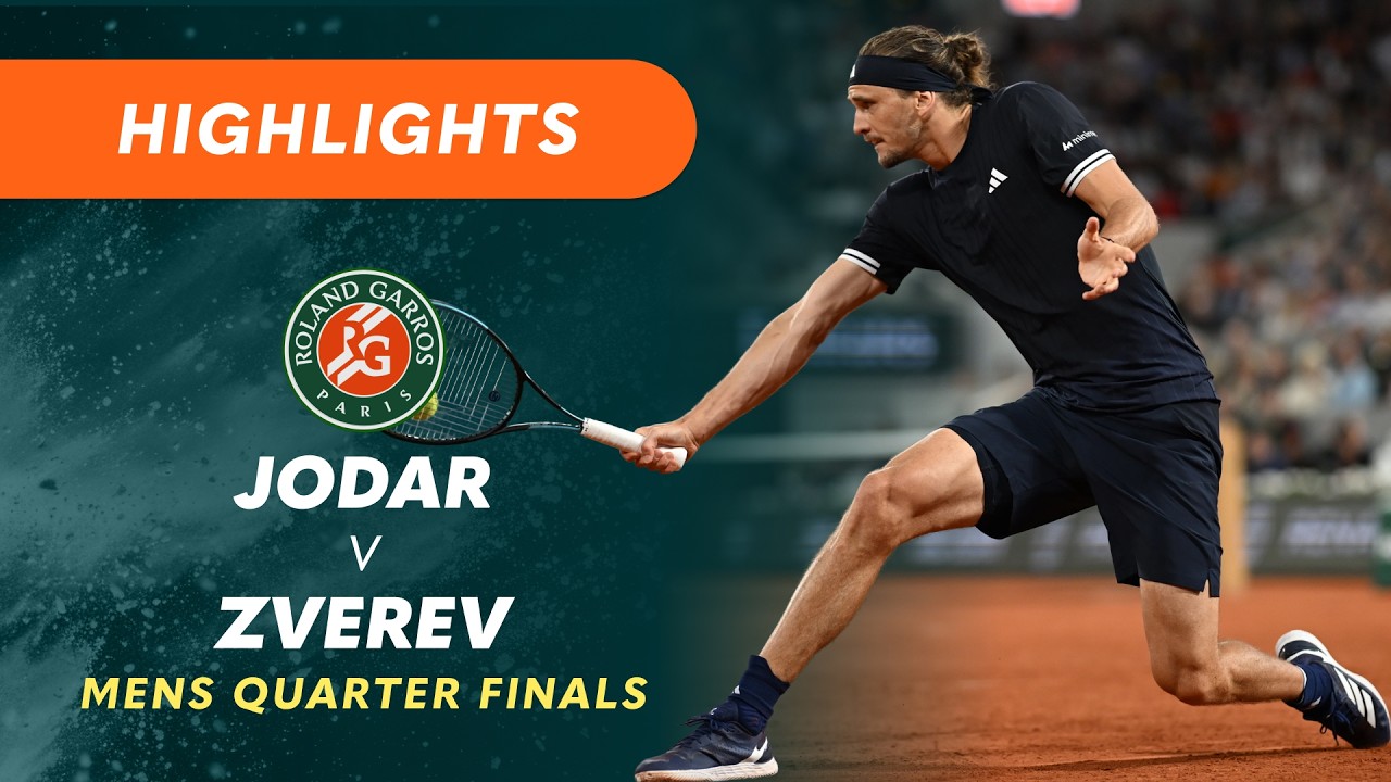 Rafael Jodar v Alexander Zverev (Quarter-finals) | 2026 Roland Garros Highlights