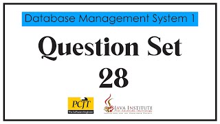 DBMS Question Session Task No 28 | 1st Year | Semester 01 | Java Institute | Kusal Adithya