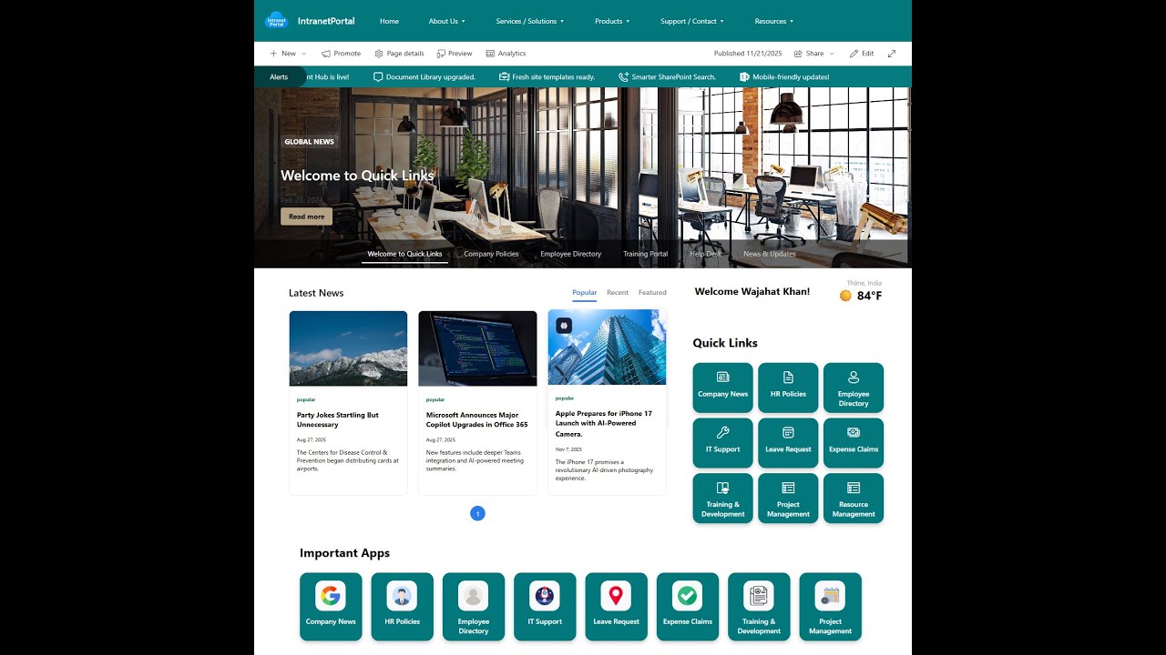 SPFx-Powered SharePoint Intranet Portal | Fast, Modern & Fully Custom ...