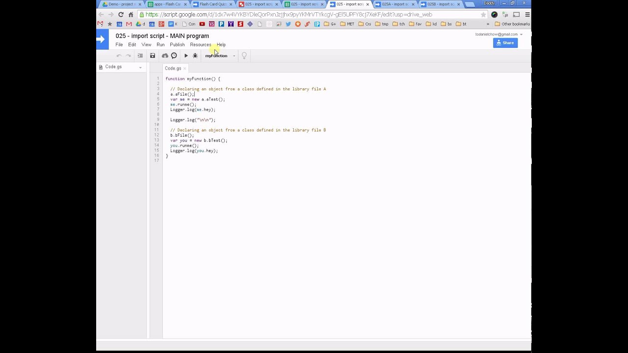 Google Apps Script - Using libraries, versions to manage a project [2 / ...