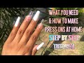 WHAT YOU NEED & HOW TO MAKE PRESS ON NAILS  AT HOME || 𝐒𝐭𝐞𝐩 BY 𝐒𝐭𝐞𝐩 TUTORIAL