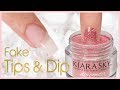 How to apply dip powder with nail tips  step by step