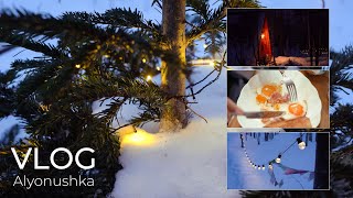 Relaxing by the lake in the forest | SNOW-WHITE WINTER | Quiet vlog