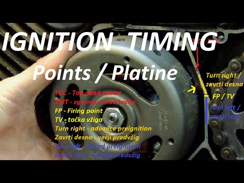 Set the ignition timing (points / platine) on a Tomos moped