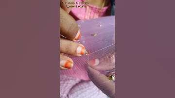 💜Simple Buttas design in aari work #shortsfeed #aariwork #sequence #chamki