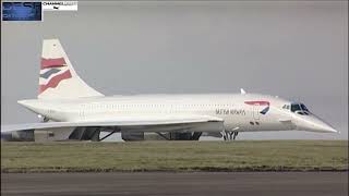 : Concorde BOAC visits Cardiff 2003 Archive Footage