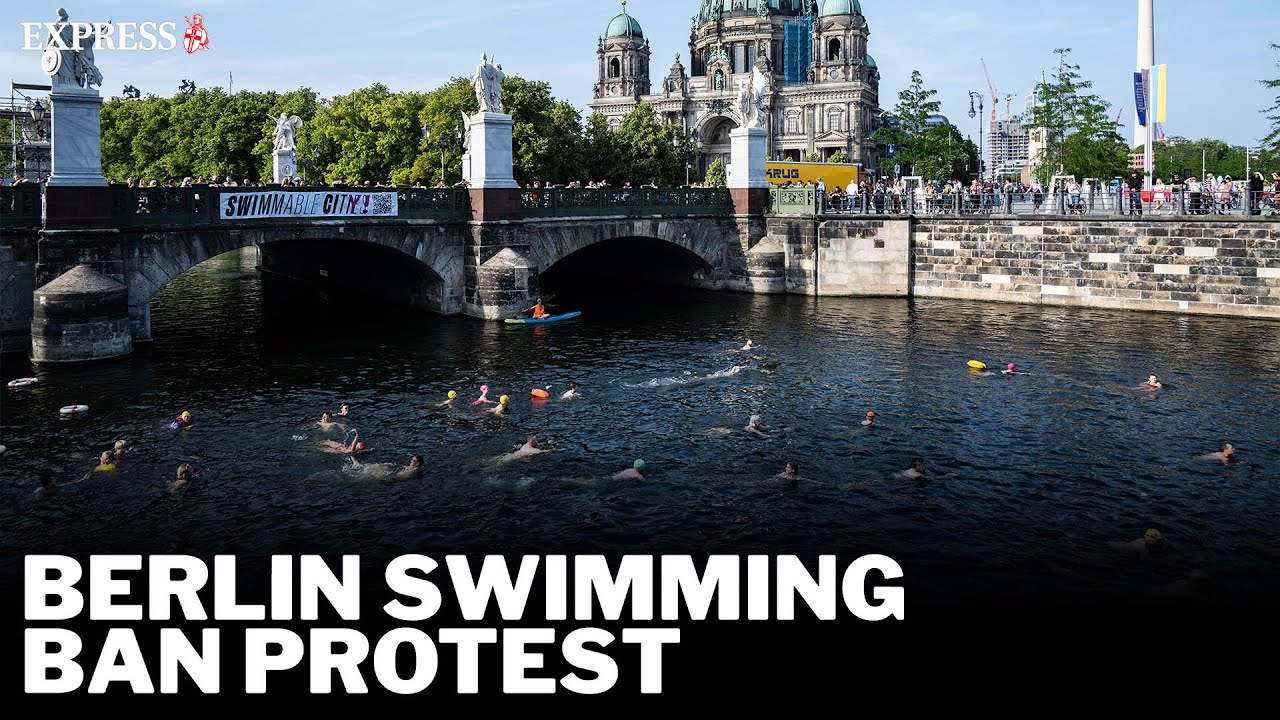 LIVE: Germans defy centuries-old swimming ban at protest in Berlin river