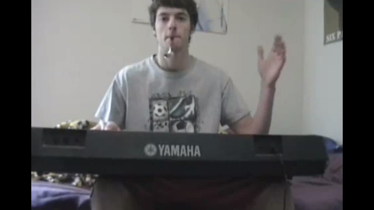 Playing the Piano With a Spoon! (Spoon Slide Guitar Cover)