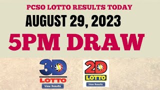 Lotto Result Today 5pm August 29 2023 Swertres Ez2 PCSO