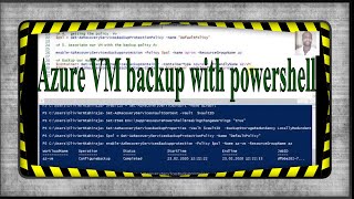 How to back up Azure Virtual machine using powershell
