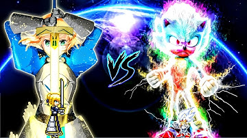 Artoria Saber Pendragon V2 OP (New) VS Sonic Chaos RN V2 OP (all form) in Jump Force Mugen