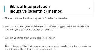 Introduction to Inductive Bible Study  Biblical Interpretation
