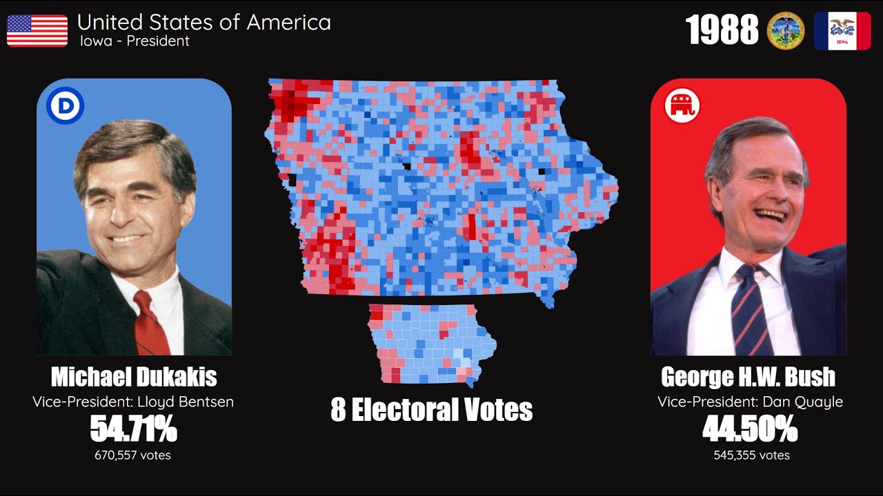 United States Presidential Elections in Iowa (1952-2024)