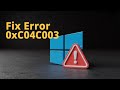 Fix Windows 11 Pro Activation Error 0xC004C003 Step by Step
