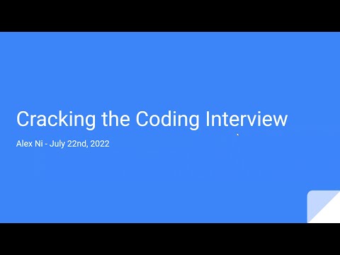 2022 07 22 Craching0Coding Interview