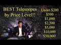 Best Telescopes/Scope Combos at $200, $500, $1,000, $2,500, $5,000, $10,000 and $50,000 in 2022