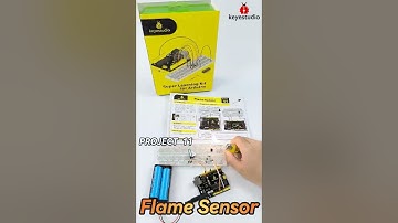 🐞 Arduino Super Learning Kit: Flame Sensor🔥#arduino #stem #keyestudio #shorts #robot #diy #coding