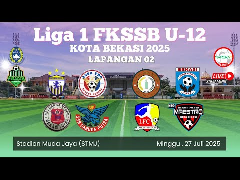 Pertandingan di Lapangan 2 Sesi 1, Liga 1 FKSSB U-12 Kota Bekasi 27 Juli 2025
