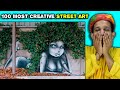 Villagers React To 100 Most Creative Street Art ! Tribal People React To Most Creative Street Arts