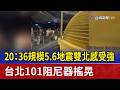 20：36規模5.6地震雙北感受強 台北101阻尼器搖晃