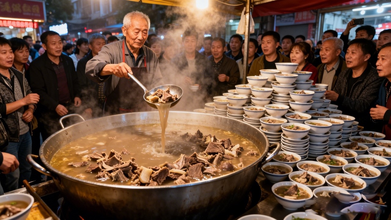 41 năm bán hàng, mỗi ngày tiêu thụ hết một con bò, rượu trắng chỉ 1 tệ một ly.