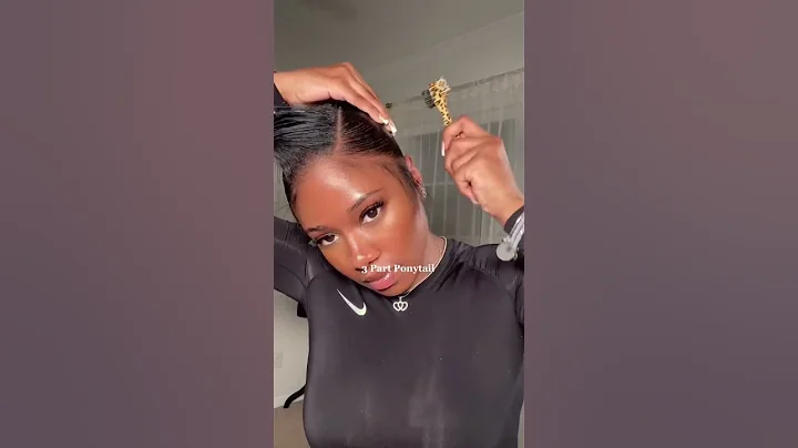 SLICK PONYTAIL 3 PART STYLE $10 HAIR🤯|| niyellej