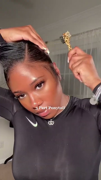 SLICK PONYTAIL 3 PART STYLE $10 HAIR🤯|| niyellej