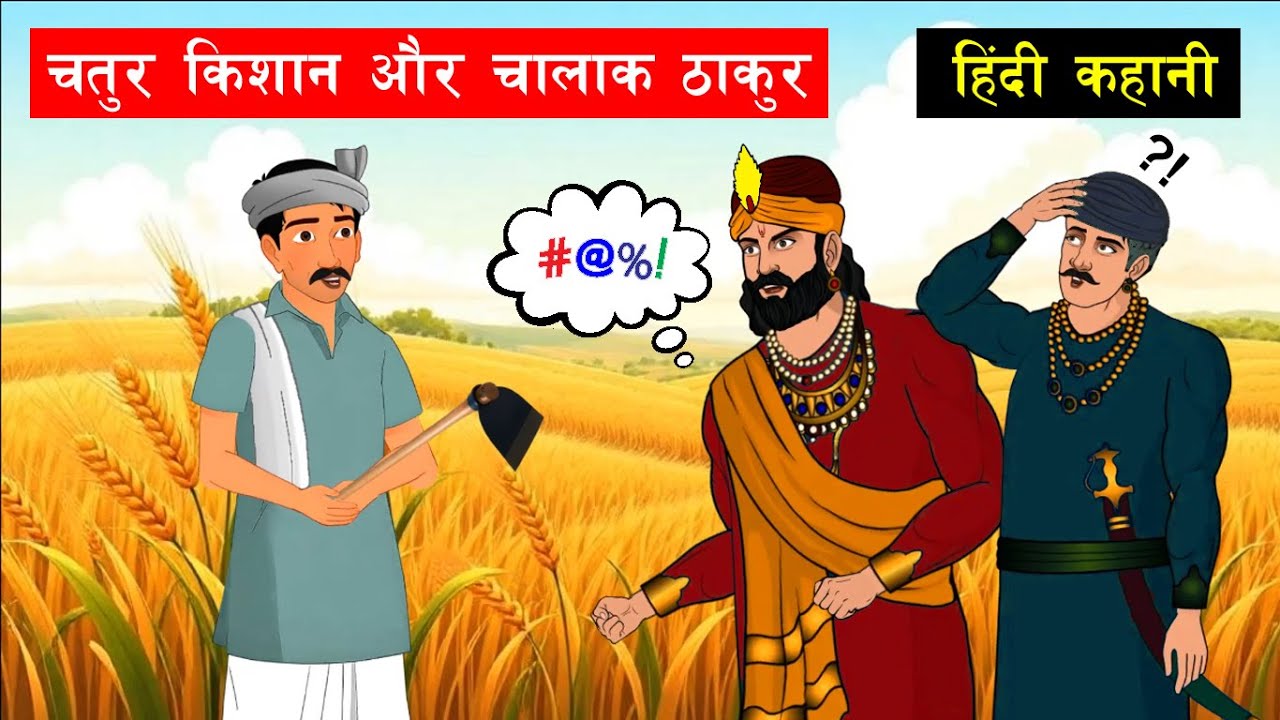 चतुर किशान और चालक ठाकुर | हिंदी कहानी | Hindi Kahani | Hindi Story | Folk Tales | हिंदी लोक कथा