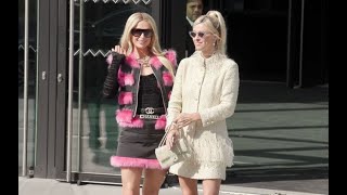 Paris Hilton and Nicky Hilton at the Chanel Womenswear Spring/Summer 2024 Fashion show in Paris