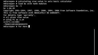 Information unix | Calculate sine value using bc Update