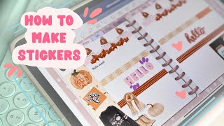 How to make digital planner Stickers in Procreate| Mimimellieco