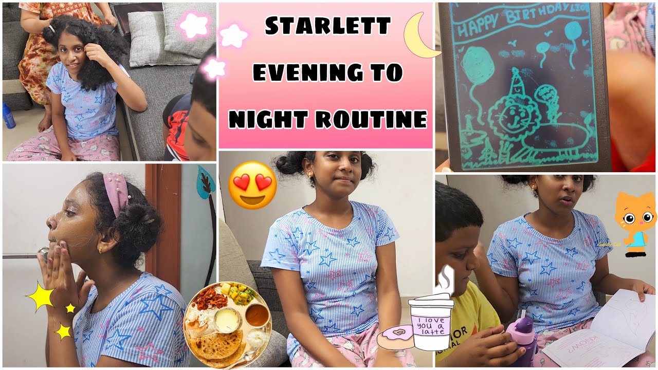 STARLETT Evening To Night Routine 2023🌞 Skincare/Haircare/Studies ...