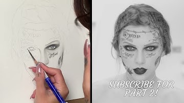 Time lapse of Taylor Swift Drawing from Fortnight Music Video!